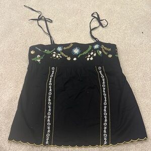 Old Navy Black Embellished Camisole Top